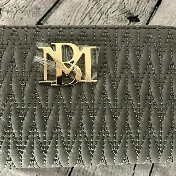 Badgley Mischka Wristlet Wallet Grey Cell Phone Pocket Clutch New with Tag - Picture 6 of 6